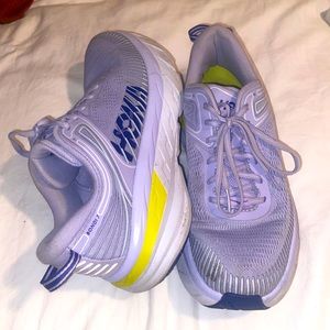 Hoka Bondi 7 in Lilac and Yellow